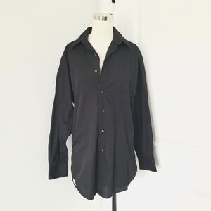 Bill Robinson Black Fitted Long Sleeve Button-Up Shirt Gift Office Party Preppy